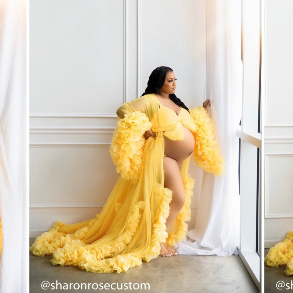 Sharon Rose Hand made  ruffle robe.